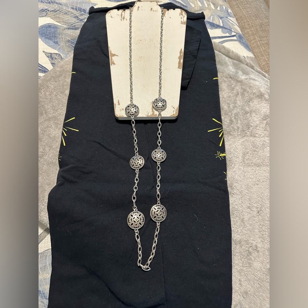 24 inch silver Brighton necklace